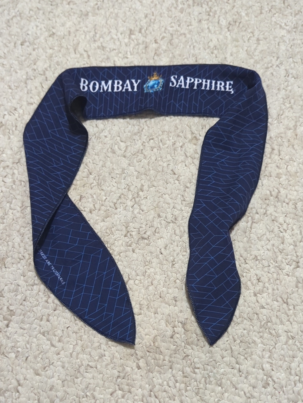 Navy Decorative Neck Scarf for Men
